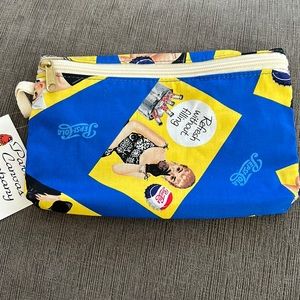Pepsi Cola Soda Retro Style Make up Travel Bag Handmade